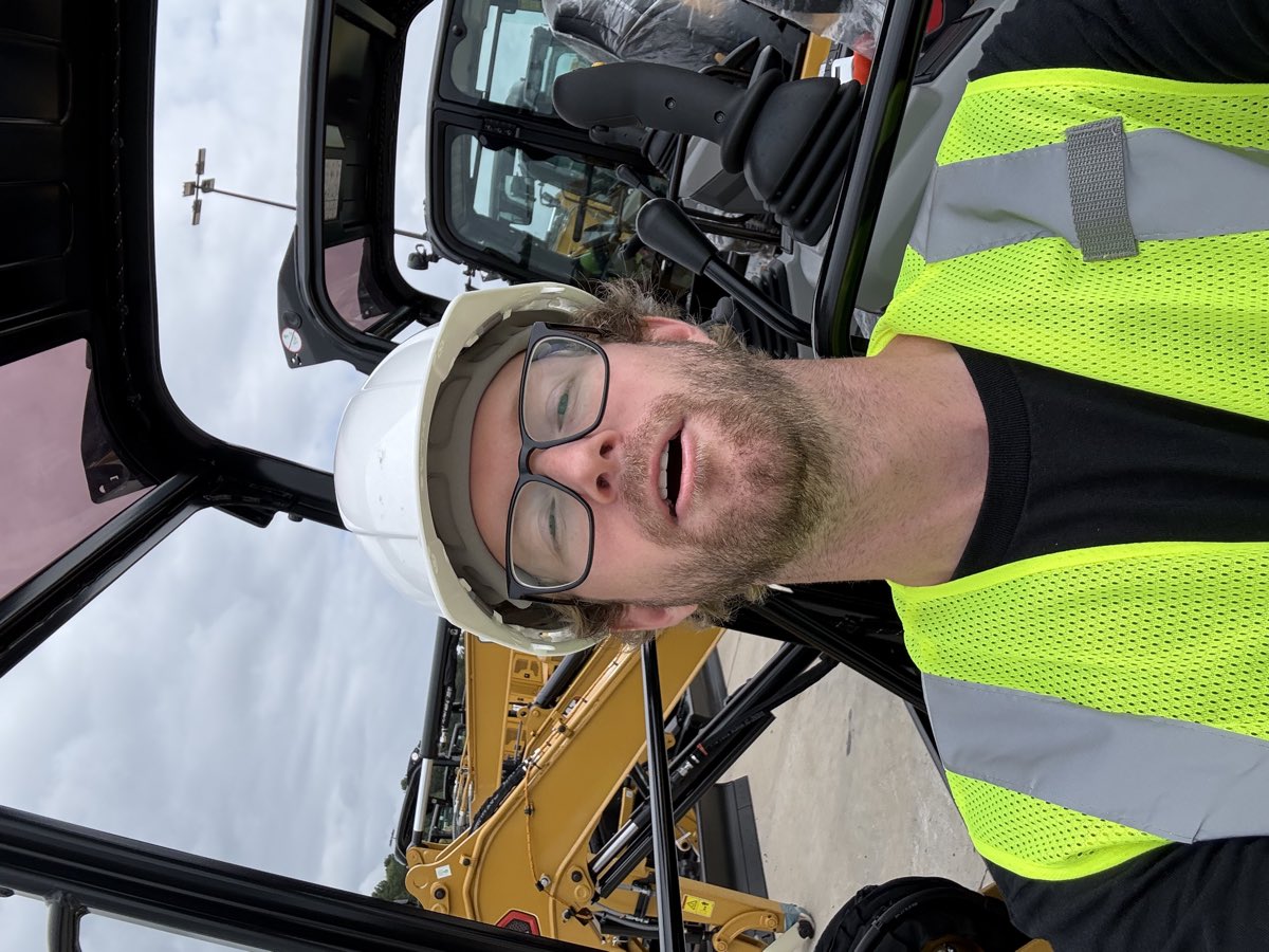 William Doxey on site at an equipment yard